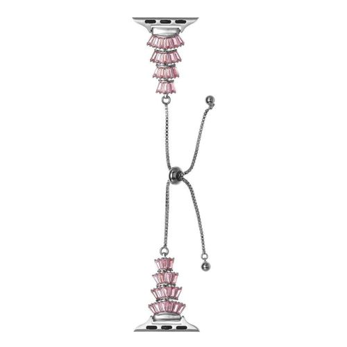 Applicable À Apple Watch Iwatch8 Bracelet Gâteau Jupe Zircon Chaîne En Métal De Haute Qualité Applewatch7 Femme-Jupe À Gâteau - Violet - 38 Mm/40 Mm/41 Mm