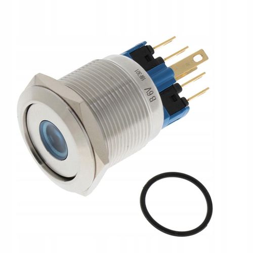 Interrupteur à bouton-poussoir momentané (ON) OFF Démarrage Klaxon Étanche 22 mm 6 V