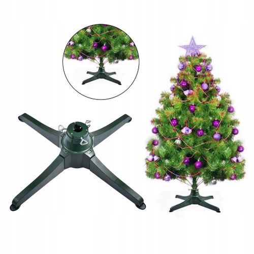 Support de sapin de Noël rotatif, base de support de sapin de Noël robuste, artificiel 80 cm