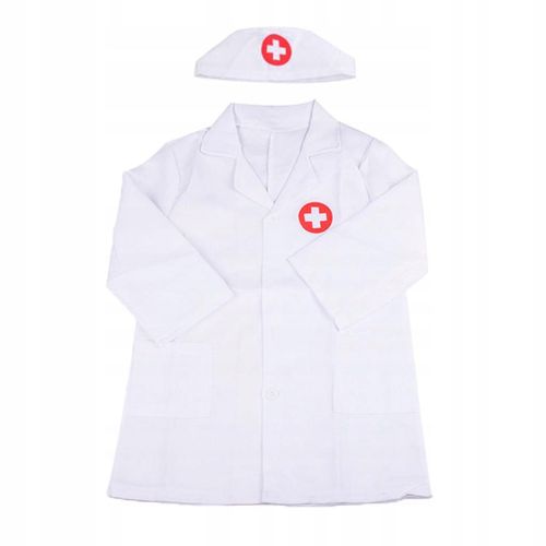 Uniforme De Médecin Et D'infirmière Pour Filles Et Enfants, Blanc