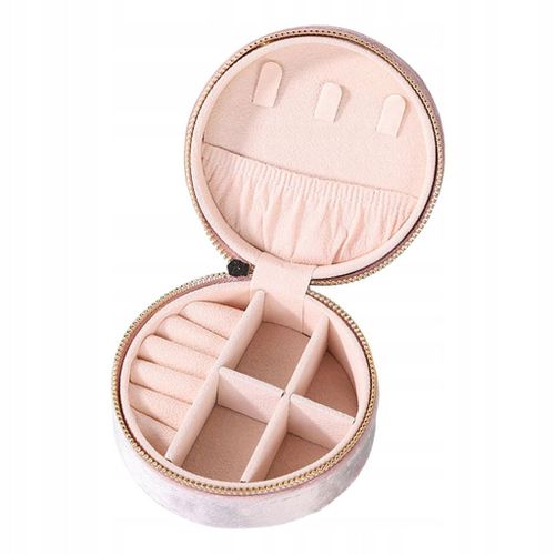 Petite Boîte À Bijoux Ronde, Légère Et Portable, Idéale Pour Ranger Vos Cadeaux, Rose