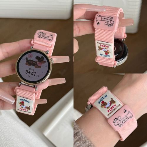 Teckel Mignon Adapté Au Bracelet De Montre Huawei Gt5/4 Gt3pro Boucle Magnétique Unie Watch2 Graffiti Pro-Graffiti Teckel - Poudre De Racine De Lotus - Compatible Avec [Huawei Gt3 Pro (43 Mm)] 20 Mm