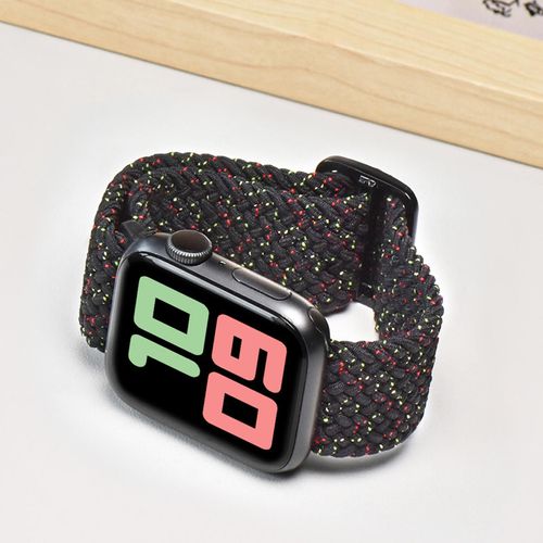 Applicable Au Bracelet Tressé À Boucle Unique Apple Watch Iwatch123456789 Génération Se Modèle Officiel Tresse Réglable-Lumière De L'unité - [38/40/41 Mm]