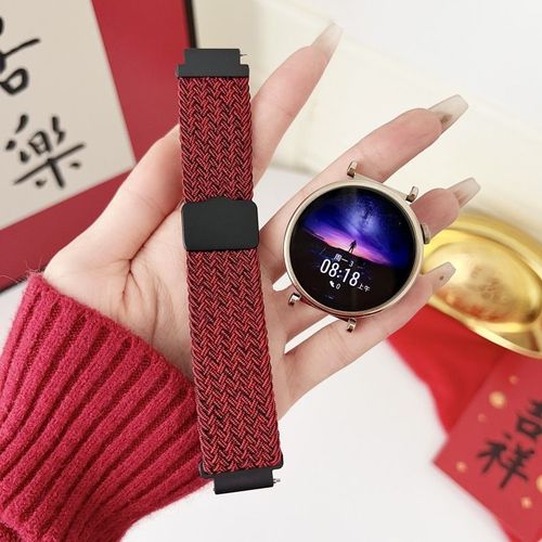 Boucle Magnétique Portable Universelle Transfrontalière En Nylon Tissé Limité Adaptée Au Bracelet De Montre Huawei Gt4/5 20 22 18 Mm-Rouge Sable - Applicable Au [Huawei Gt3 Pro (43 Mm)] 20 Mm