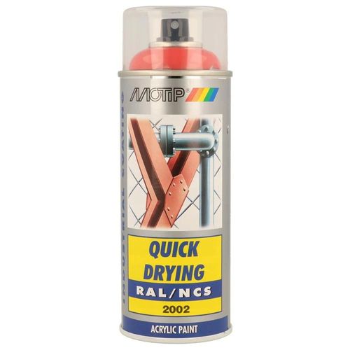 Peinture orange brillant MOTIP RAL2002 400ml -aerosol-