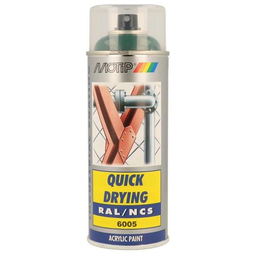 Peinture vert brillant MOTIP RAL6005 400ml -aerosol-