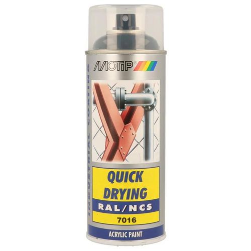 Peinture anthracite brillant MOTIP RAL7016 400ml -aerosol-