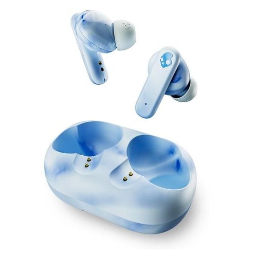 Skullcandy EcoBuds - Écouteurs sans fil avec micro - intra-auriculaire - Bluetooth - isolation acoustique - Gris glacier