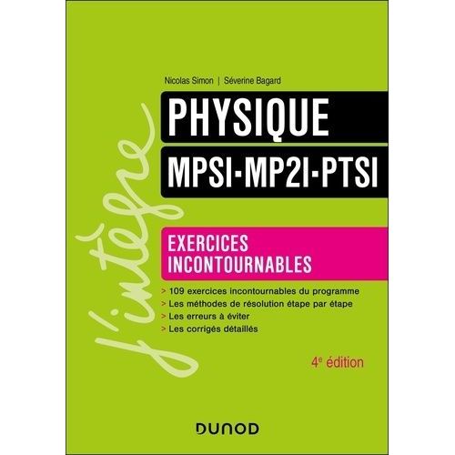 Physique Mpsi-Mp2i-Ptsi - Exercices Incontournables