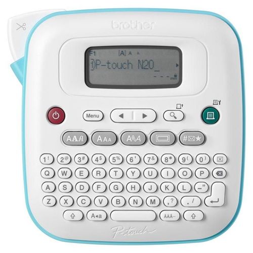 Brother P-Touch PT-N20 - Étiqueteuse - Noir et blanc - thermique direct - 12 mm de large - 180 dpi - jusqu'à 12 mm/sec - outil de coupe - impression verticale, impression miroir, aperçu avant...