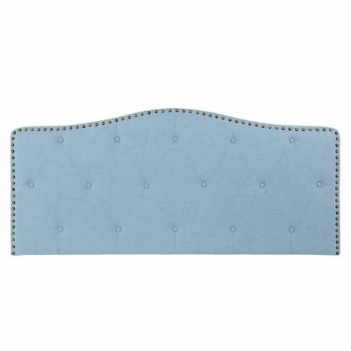 Tête De Lit Bleu Polyester Bois D'hévéa (146 X 6 X 68 Cm)