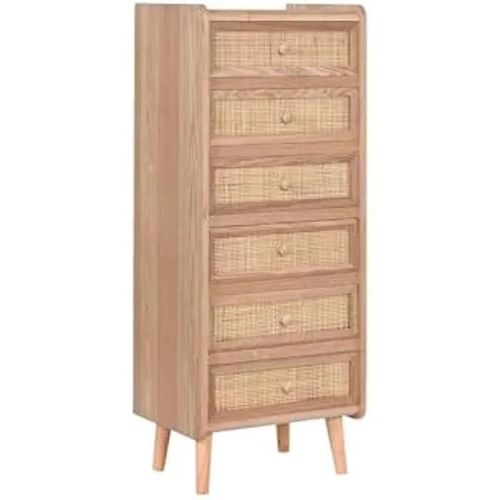 Commode - Home Esprit - Naturel Rotin - Bois De Paulownia - 45 X 97 X 35 Cm - Tiroir(S)