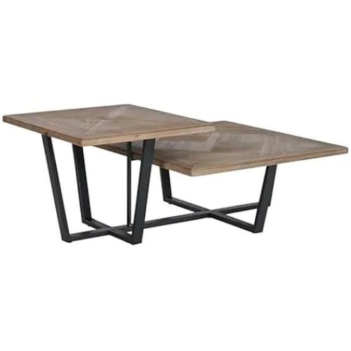 Table Basse - Home Esprit - Rectangulaire - Noir - Bois De Sapin - 45 Cm De Hauteur