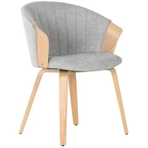 Chaise De Salle À Manger - Home Esprit - Gris - Polyester - Bois - 62,5 X 53,78 X 59 Cm