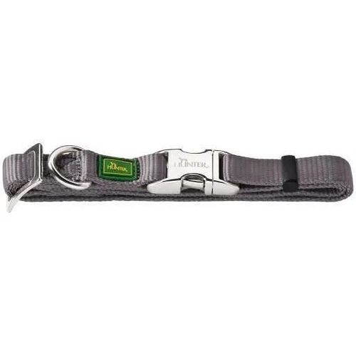 Collier Pour Chien - Hunter - Vario Basic Alu Strong - Nylon Gris - Taille L - Réglable