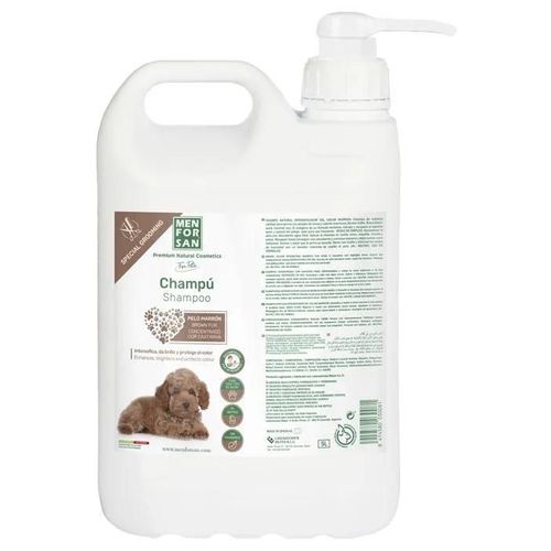 Menforsan Shampooing Pour Chiens A Poils Bruns 5l, Intensificateur De Couleur Pour Chiens, Renforcateur De Brillance Naturel