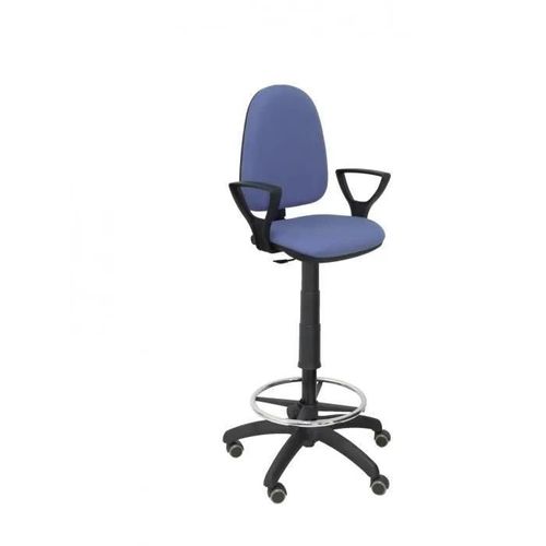 Tabouret Ergonomique Avec Mécanisme De Contact Permanent Et Réglable En Hauteur, Anneau De Repose-Pieds Et Roues En Parquet, Tissu