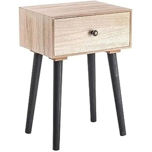 Meuble D'appoint - Vinthera - Marron - 40x30x50 Cm - 2 Tiroirs - Style Industriel