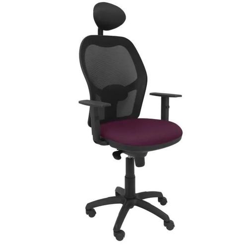 Chaise Jorquera En Maille Noire Assise En Bali Violet Avec Appui-Tête Fixe