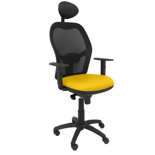 Chaise De Bureau Ergonomique Jorquera - Piqueras Y Crespo - Jaune - Tissu - Avec Appui-Tête Fixe