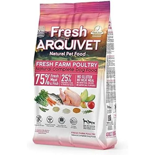 Croquettes Pour Chien Arquivet Fresh Farm Poultry - 75% Viande Et Poisson Frais - 2.5 Kg