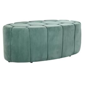 Banquette Polyester Vert Bois Mdf (122 X 51 X 46,5 Cm)