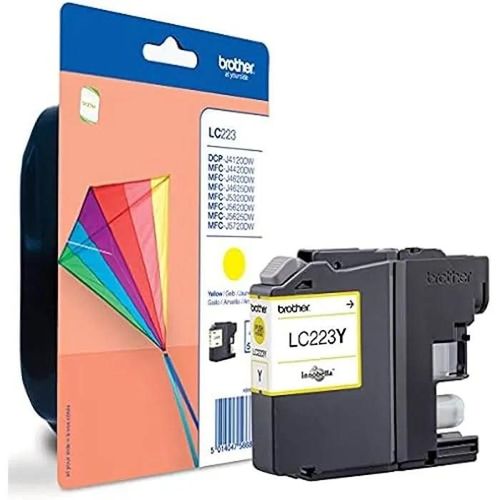 Cartouche d'encre - BROTHER - LC-223Y - Jaune - 550 Pages - Pack de 1