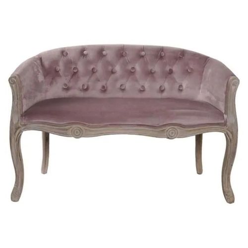 Canapé Traditionnel En Polyester Et Bois - Blanc - 107 X 61 X 71 Cm