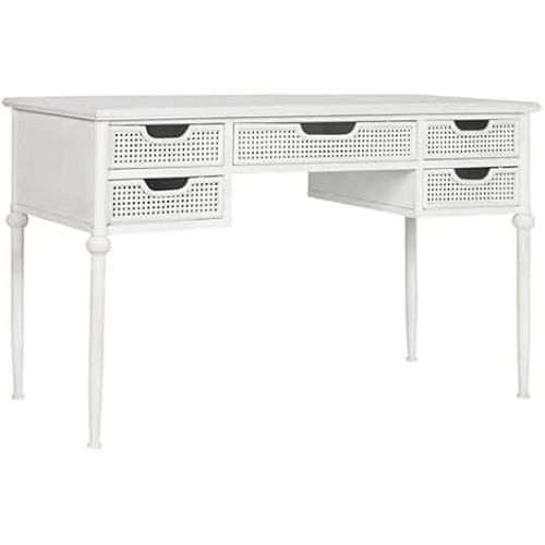Bureau - Home Esprit - Modèle Droit - Blanc - Métal - 76 Cm De Hauteur