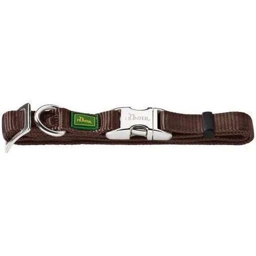 Collier Pour Chien - Hunter - Vario Basic Alu Strong - Marron - Taille S - Nylon Résistant