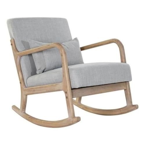 Fauteuil Thyann Gris Lin Bois D'hévéa (66 X 88 X 78 Cm)