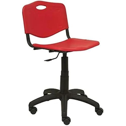 Chaise Pivotante - Piqueras Y Crespo - Robledo - Rouge - Ergonomique - Réglable En Hauteur