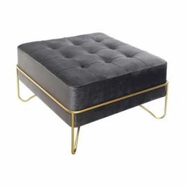 Banquette - [Marque] - Gris Doré - Mousse - Velours - Bois Mdf