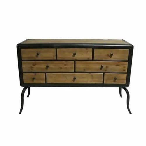 Commode - [Marque] - Sapin Métal - 8 Tiroirs - Blanc - Vintage