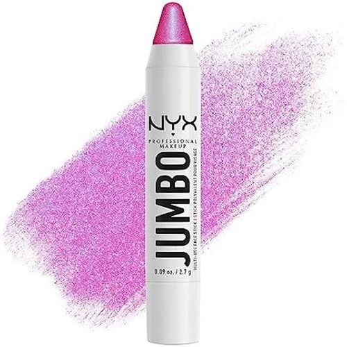 Nyx Professional Makeup Crayon Highlighter Pour Le Visage Jumbo Multi-Use Face Stick, Couleur Intense, Crayon Highlighter Multicolore