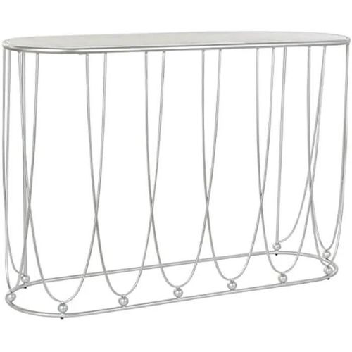 Console - Dkd Home Decor - Modèle Argenté - Métal - Blanc - 115x35x78 Cm