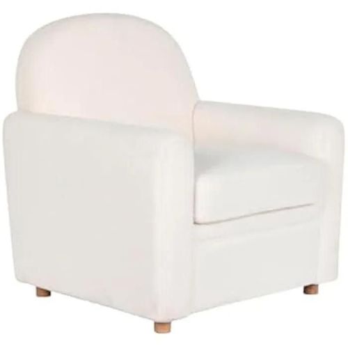 Fauteuil - Dkd Home Decor - Blanc - Polyester - Bois - 1 Place - Design Contemporain