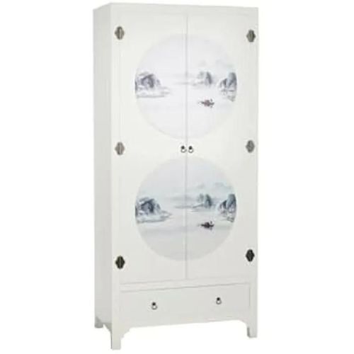Buffet Haut - Dkd Home Decor - Blanc - 85,5 X 50,5 X 186,2 Cm - Multicolore - Meuble De Séjour