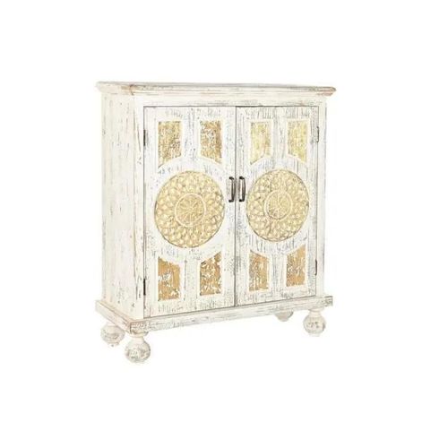Buffet Blanc Sapin Doré Mdf (93,5 X 36,5 X 110 Cm)