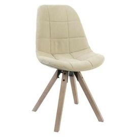 Chaise De Salle À Manger Polyester Coton Bois (47 X 55 X 85 Cm) - Couleur:Beige