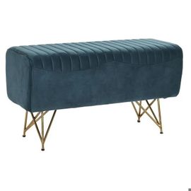 Banquette - Métal - Turquoise - 90 X 31 X 47 Cm