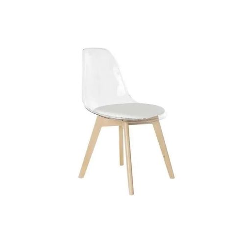 Chaise De Salle À Manger L Bois Transparent Blanc Polycarbonate