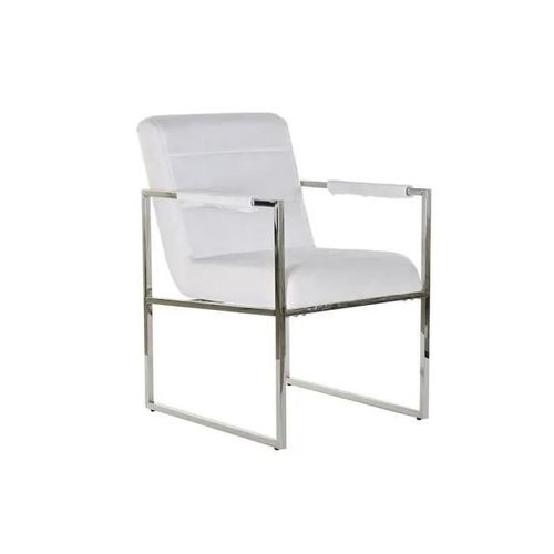Chaise Polyester Acier Blanc
