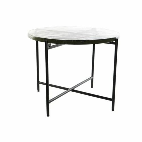 Dkd Home Decor Table Dappoint Verre Noir Métal Moderne (50 X 50 X 42 Cm) - 8424001756476