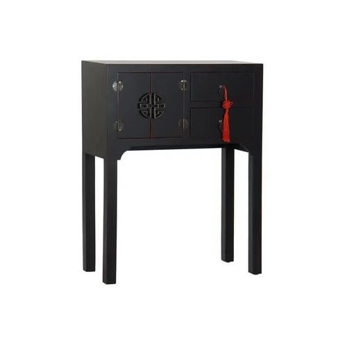 Console Noir Rouge Sapin Bois Mdf