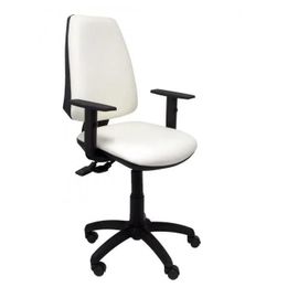 Siège De Bureau Ergonomique Avec Mécanisme Synchro Et Réglable En Hauteur - Assise Et Dossier Rembourrés En Blanc Similaire