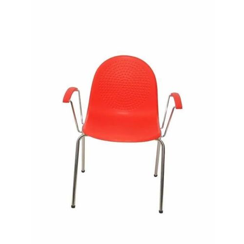 Silla Confidente Ergonómica Ves - Piqueras Y Crespo - Pack 4 - Plástico Naranja