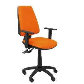Siège De Bureau Ergonomique Avec Mécanisme Synchro Et Hauteur Réglable - Siège Et Dossier Rembourrés En Orange (Accoudoirs