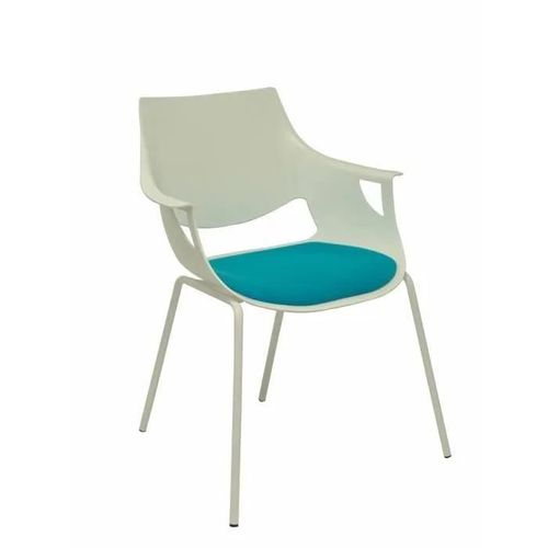 Piqueras Y Crespo Modelo Saceruela- Pack De 3 Sillas Confidentes Ergonómica Monocarcasa Con Reposabrazos Y Estructura Metálica
