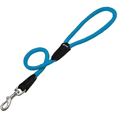 Ceinture De Chien - Gloria - Ronde En Nylon - 120 Cm - Couleur Bleu Turquoise - Durable